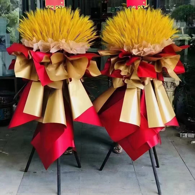 MYHC-17 Carta da regalo per fiori con pellicola perlescente, bicolore, oro flash su un lato, bicolore su un lato