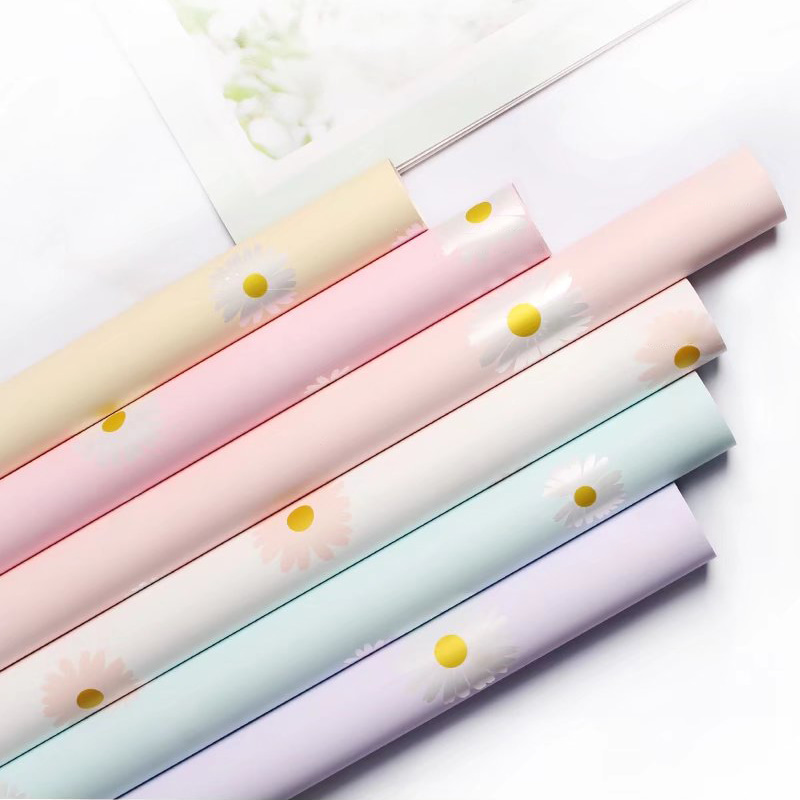 MYHC-18 Carta da regalo per fiori con pellicola Fresh Little Daisy Pearl
