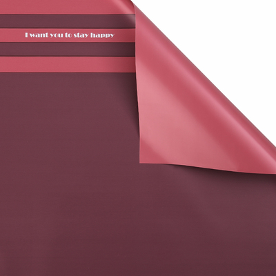 MYHC-22 Carta da regalo per fiori con pellicola perlescente orizzontale da 57×57 cm (±2 cm) con bordo su un lato