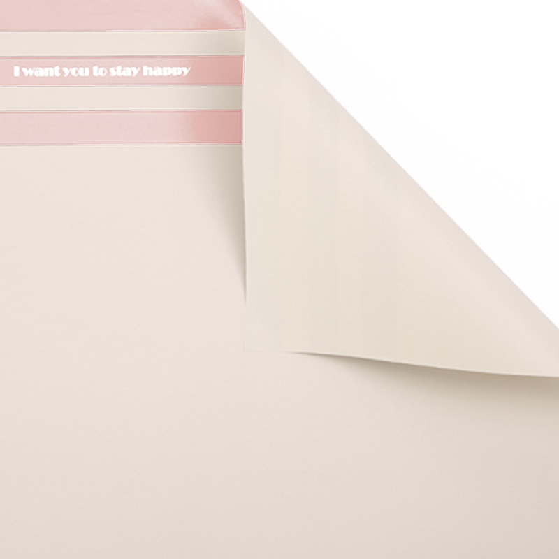 MYHC-22 Carta da regalo per fiori con pellicola perlescente orizzontale da 57×57 cm (±2 cm) con bordo su un lato