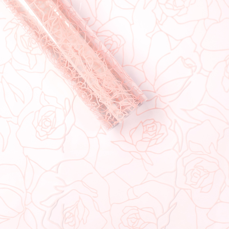 MYHC-29 Linee di rose monocromatiche Pellicola trasparente per imballaggio di fiori OPP