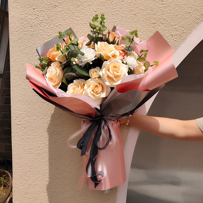 MYHC-32 Carta da regalo per fiori impermeabile bicolore bifacciale perlata