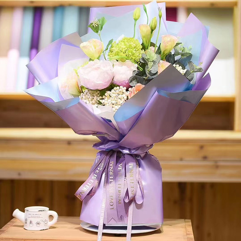 MYHC-32 Carta da regalo per fiori impermeabile bicolore bifacciale perlata