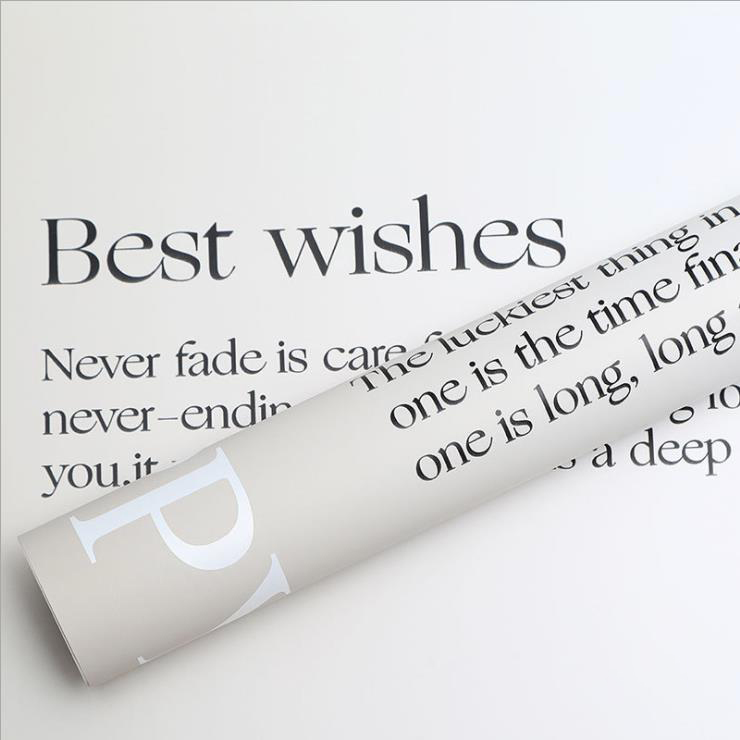MYHC-38 INS Carta da regalo con fiori in pelle di vacchetta Bopp con sfumatura inglese