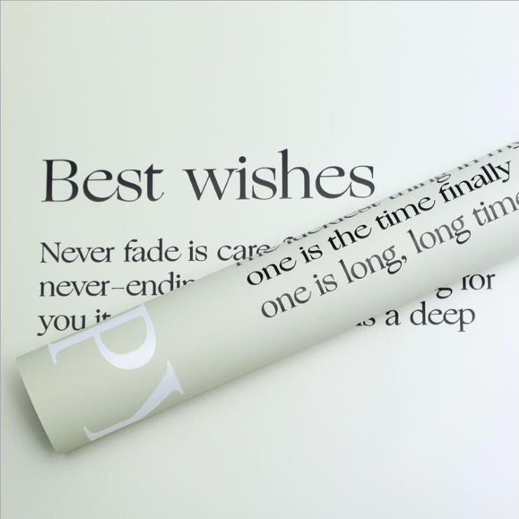 MYHC-38 INS Carta da regalo con fiori in pelle di vacchetta Bopp con sfumatura inglese