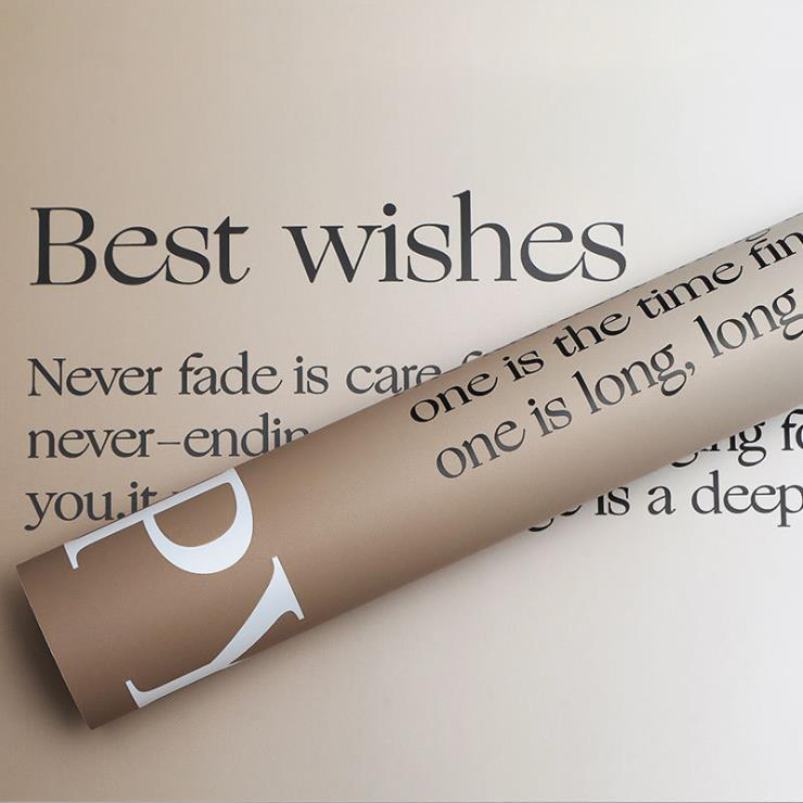 MYHC-38 INS Carta da regalo con fiori in pelle di vacchetta Bopp con sfumatura inglese