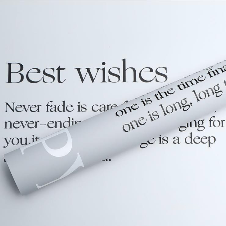 MYHC-38 INS Carta da regalo con fiori in pelle di vacchetta Bopp con sfumatura inglese