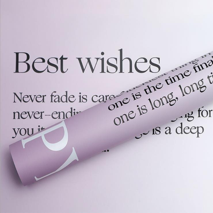 MYHC-38 INS Carta da regalo con fiori in pelle di vacchetta Bopp con sfumatura inglese