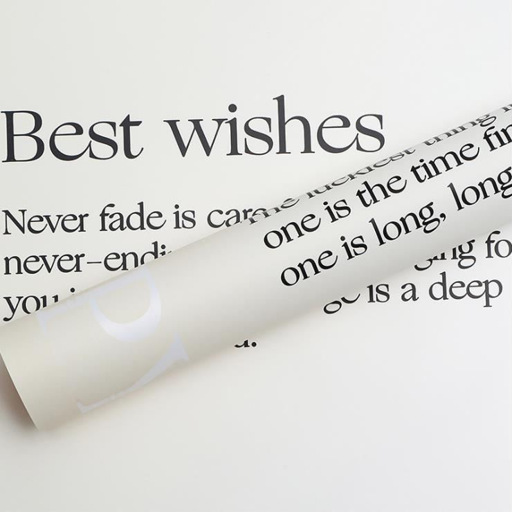 MYHC-38 INS Carta da regalo con fiori in pelle di vacchetta Bopp con sfumatura inglese
