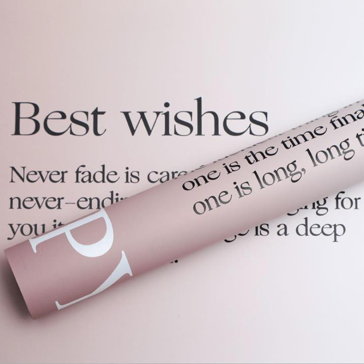 MYHC-38 INS Carta da regalo con fiori in pelle di vacchetta Bopp con sfumatura inglese