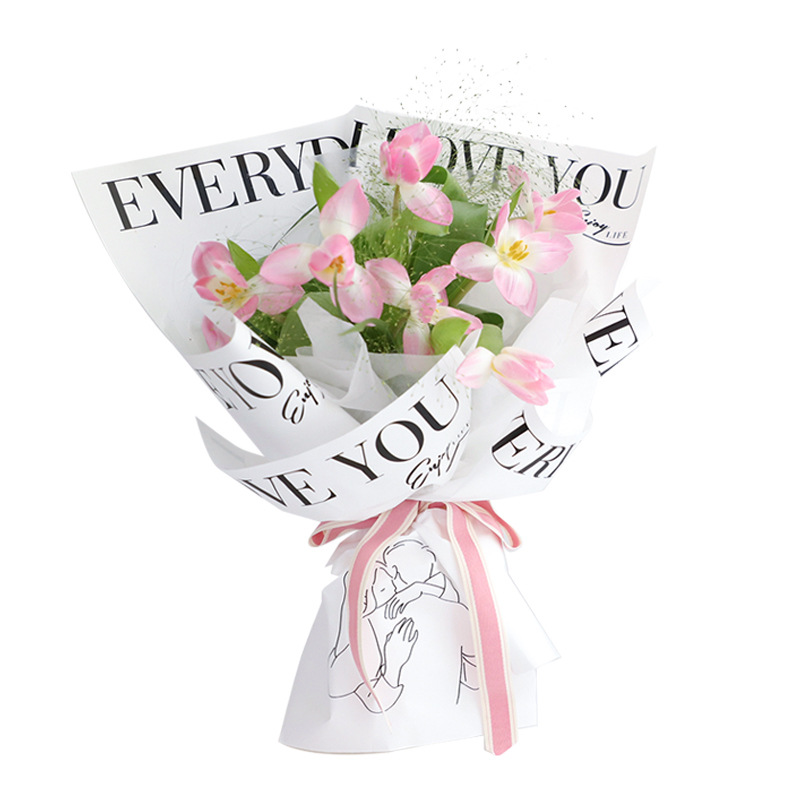 MYHC-40 Carta da regalo con fiori di cotone monocromatico con motivo Jane Eyre Hug