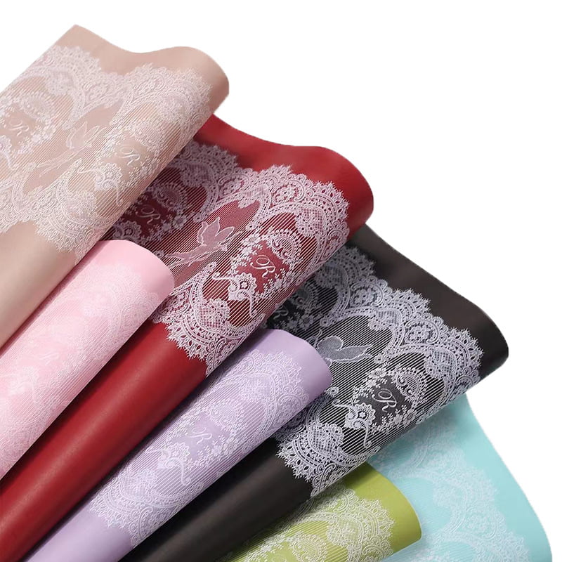 Pellicola per imballaggio di fiori impermeabile BOPP con motivo pizzo MYHC-46