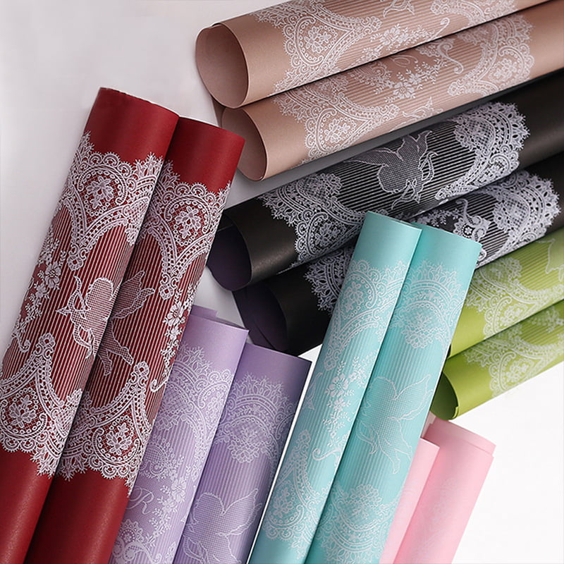 Pellicola per imballaggio di fiori impermeabile BOPP con motivo pizzo MYHC-46