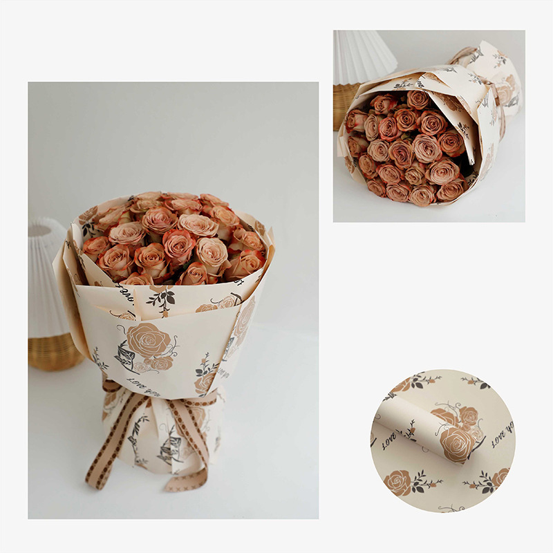 MYHC-47 Carta da regalo per fiori in pelle bovina a bassa saturazione