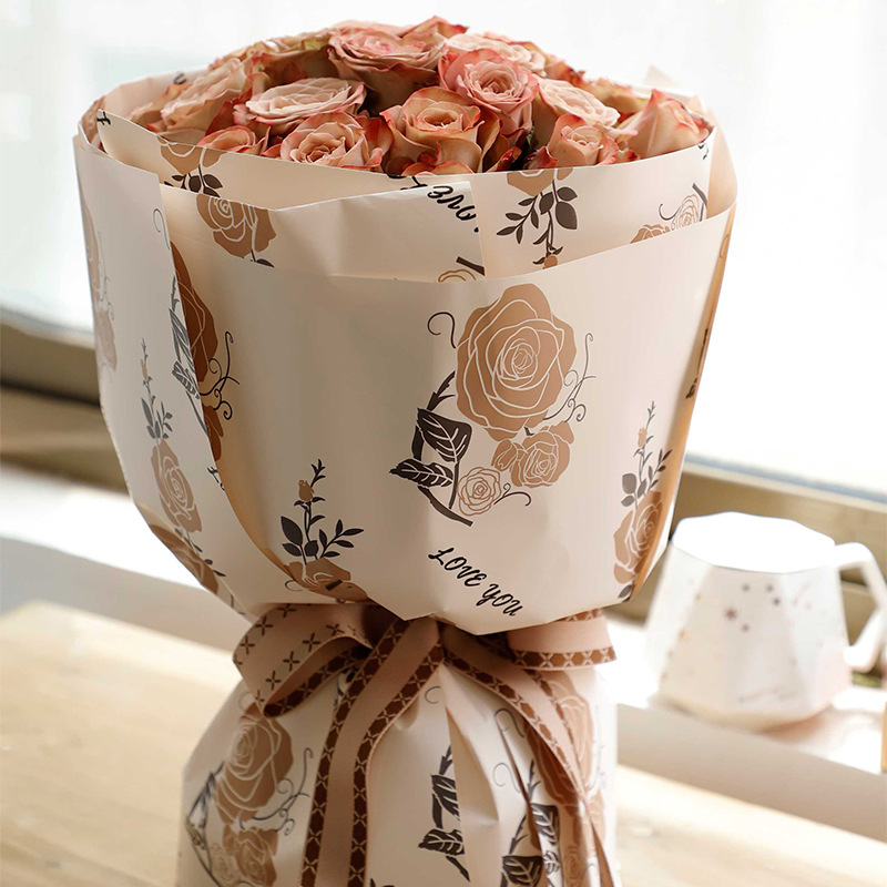 MYHC-47 Carta da regalo per fiori in pelle bovina a bassa saturazione