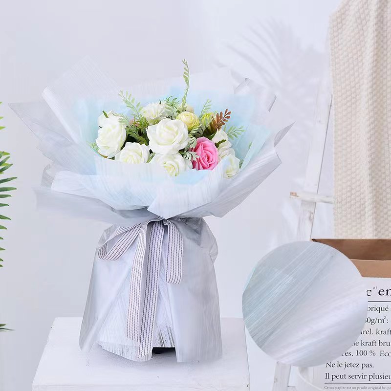 MYHC-51 Carta da regalo con fiori opachi traslucidi a forma di seta