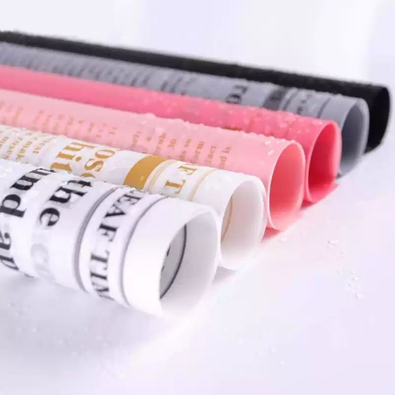 MYHC-52 Pellicola opaca dorata leggera alle erbe 57 × 57 cm (± 2 cm) Pellicola per imballaggio di fiori in plastica