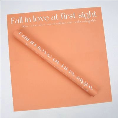 MYHC-53 Carta da regalo con fiori in plastica con decorazione inglese unilaterale Amore a prima vista