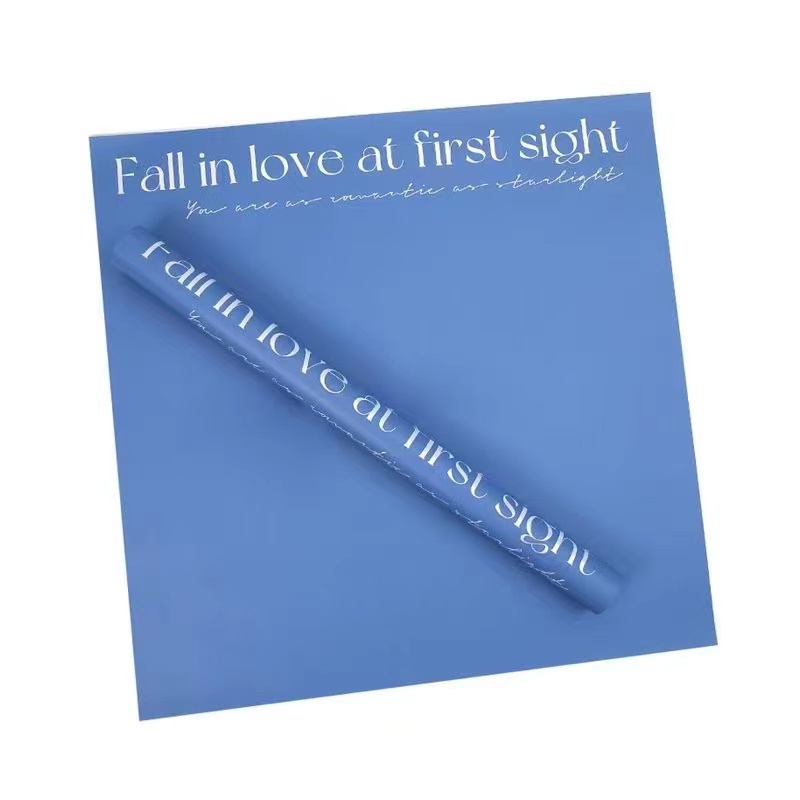 MYHC-53 Carta da regalo con fiori in plastica con decorazione inglese unilaterale Amore a prima vista