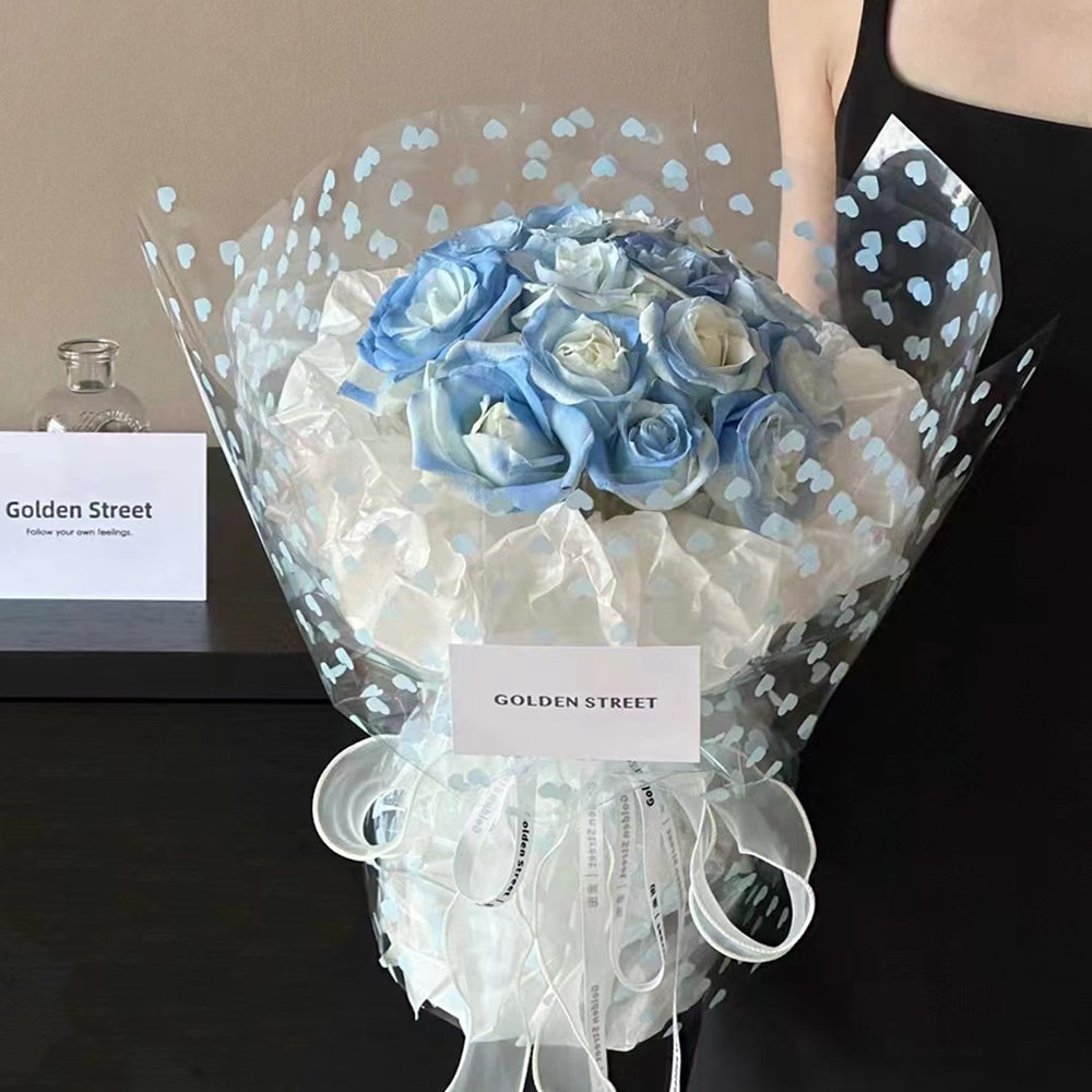 MYHC-62 Carta da regalo floreale trasparente OPP con decorazione Even Love
