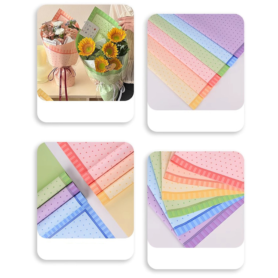 MYHC-65 Pellicola per imballaggio di fiori in plastica di colore brillante per abito da principessa