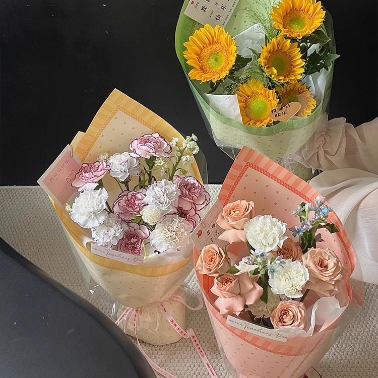 MYHC-65 Pellicola per imballaggio di fiori in plastica di colore brillante per abito da principessa