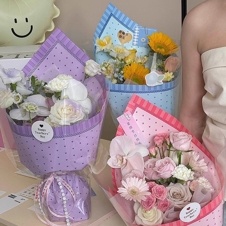 MYHC-65 Pellicola per imballaggio di fiori in plastica di colore brillante per abito da principessa