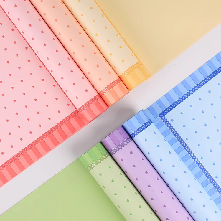 MYHC-65 Pellicola per imballaggio di fiori in plastica di colore brillante per abito da principessa