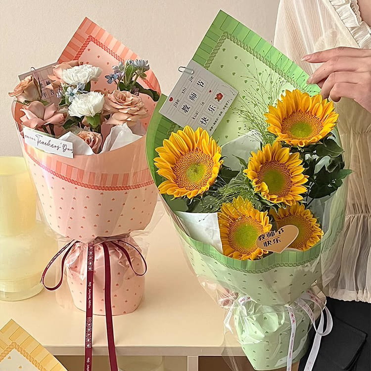 MYHC-65 Pellicola per imballaggio di fiori in plastica di colore brillante per abito da principessa