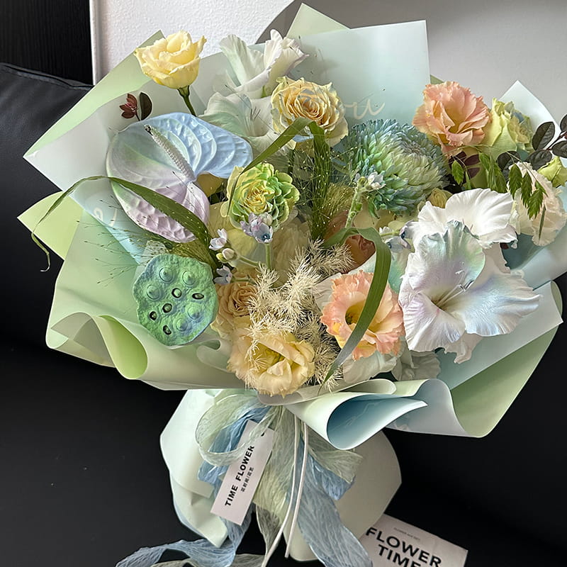 MYHC-66 Carta da regalo impermeabile per fiori sfumati di colore Macaron
