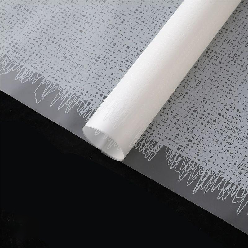 MYHC-67 Pellicola per imballaggio di fiori in plastica con motivo in tessuto tessuto monocromatico con fondo trasparente