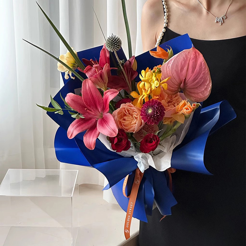 MYHC-68 Pearl Film 8 Silk 45×50 cm (±2 cm) Carta da regalo a fiori in tinta unita