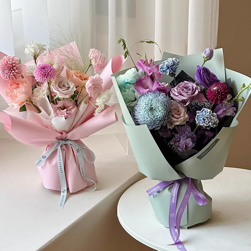 MYHC-68 Pearl Film 8 Silk 45×50 cm (±2 cm) Carta da regalo a fiori in tinta unita