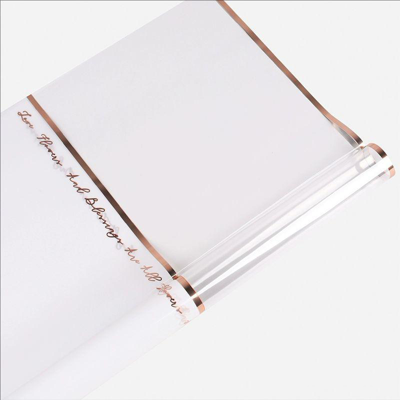 MYHC-70 Carta da imballaggio Opp con fiori in plastica Gold Line