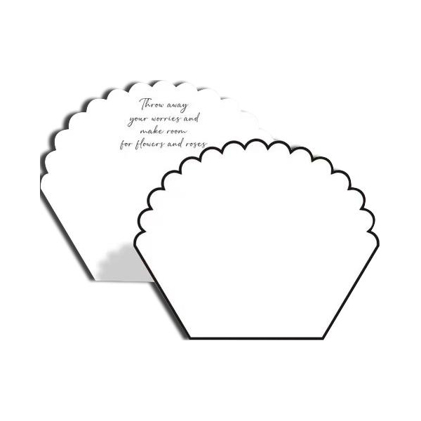 MYHC-71 Carta da regalo per fiori in cotone monocromatico a forma di petalo