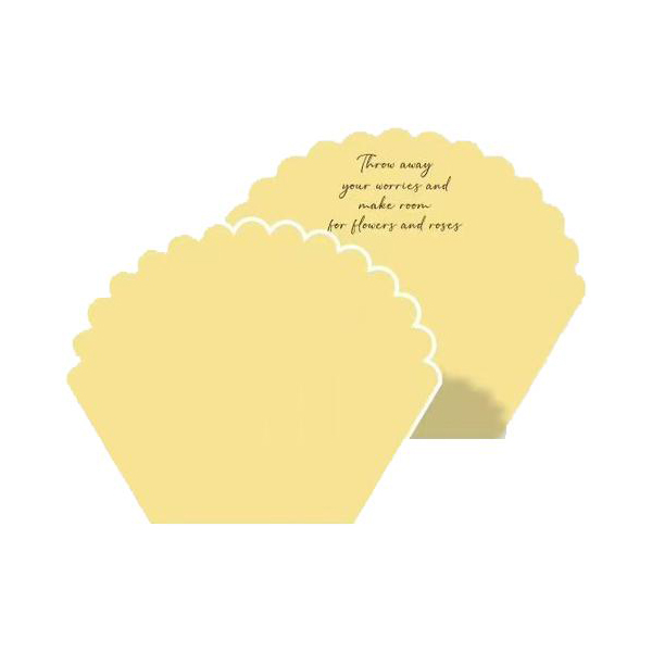MYHC-71 Carta da regalo per fiori in cotone monocromatico a forma di petalo