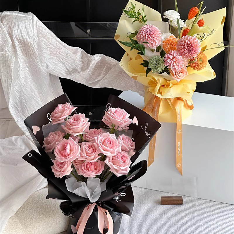 MYHC-75 Pellicola opaca per imballaggio di fiori in 6 colori 57×57 cm (±2 cm).