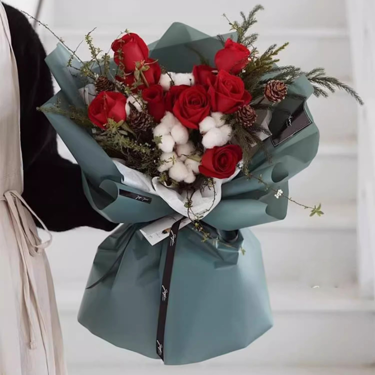 Carta da regalo per fiori traslucidi in tinta unita opaca