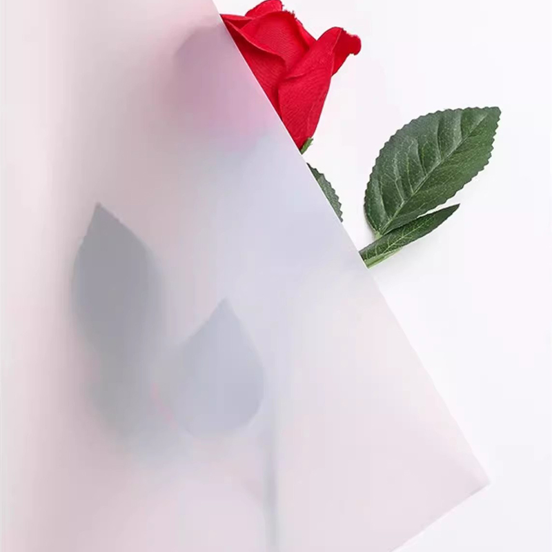 Carta da regalo per fiori traslucidi in tinta unita opaca