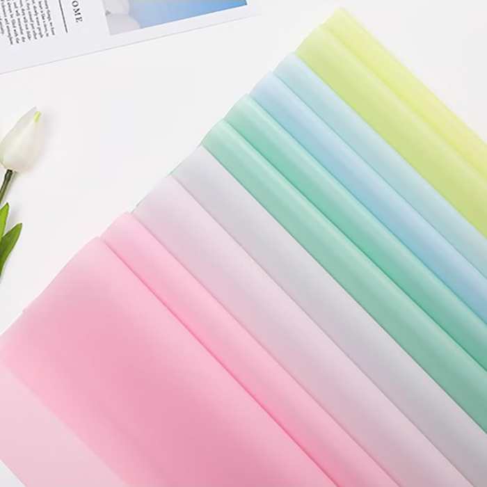 Carta da regalo per fiori traslucidi in tinta unita opaca