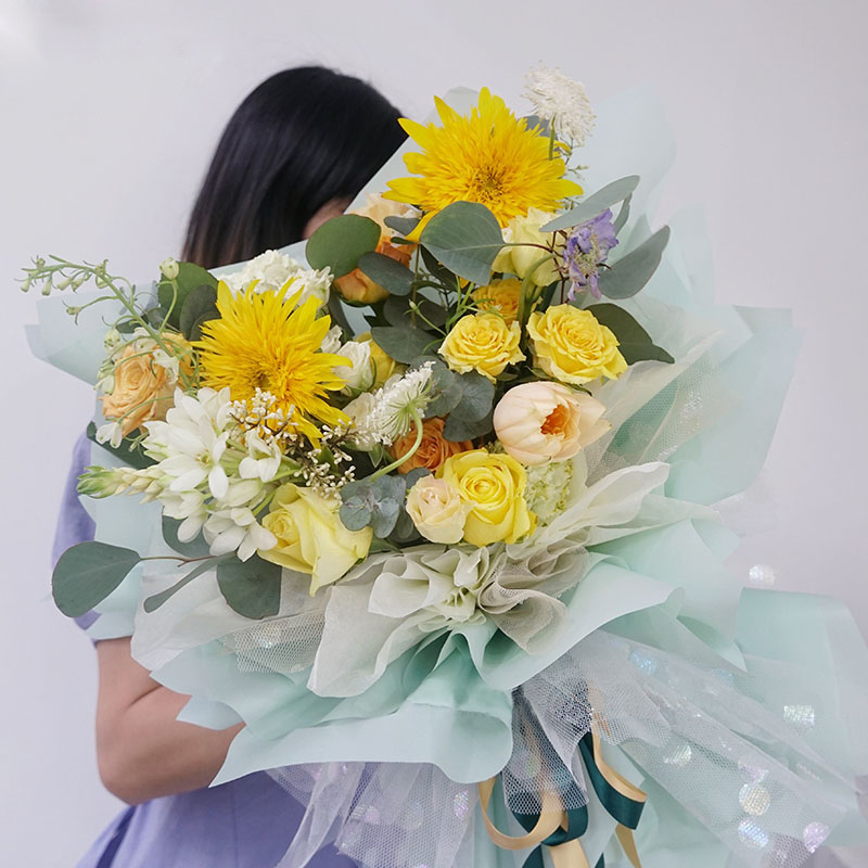 Carta da regalo per fiori traslucidi in tinta unita opaca