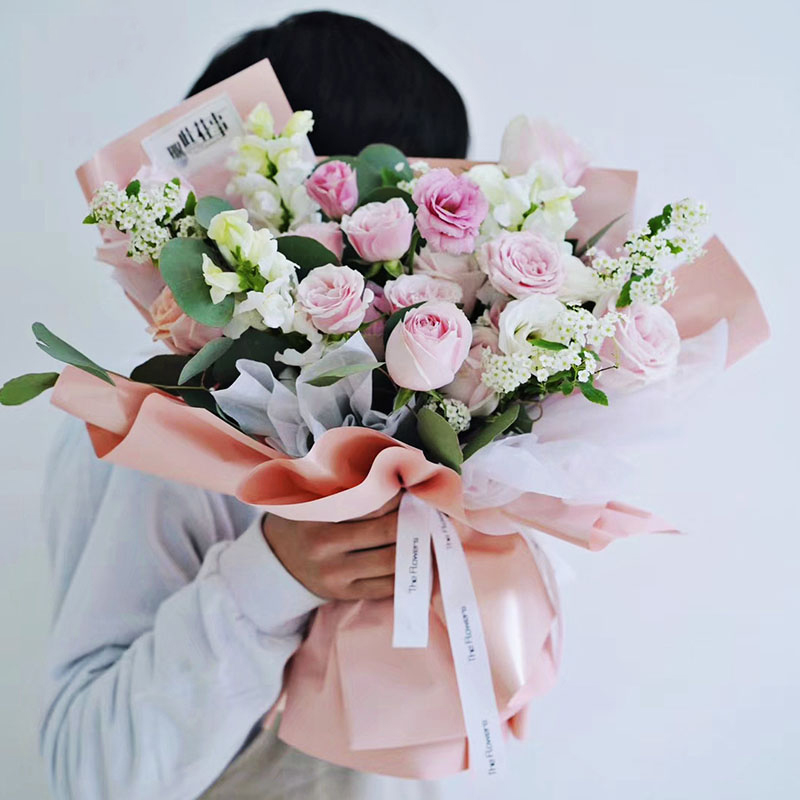 Carta da regalo per fiori traslucidi in tinta unita opaca