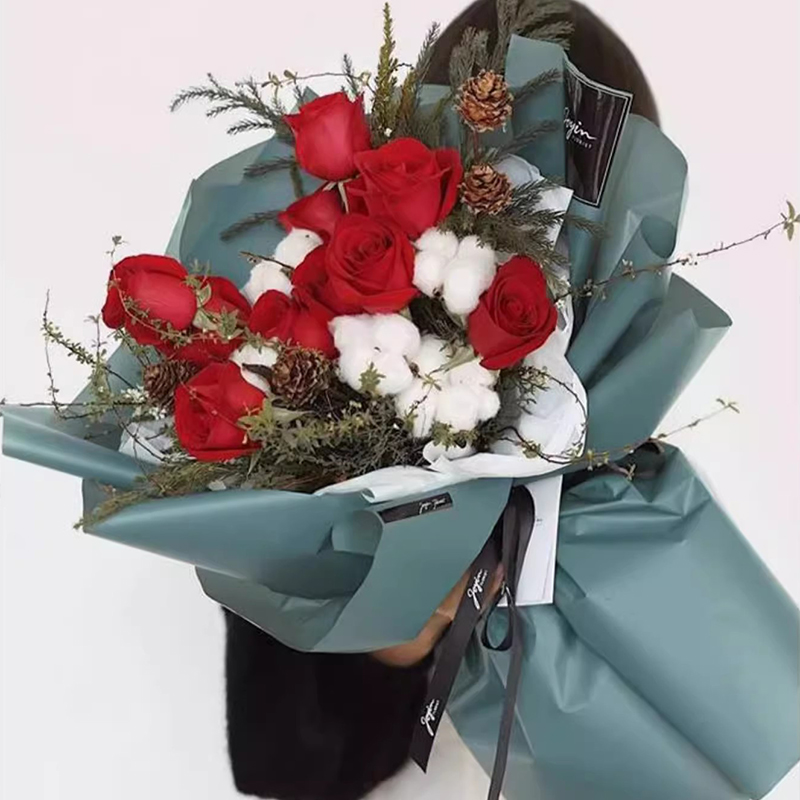 Carta da regalo per fiori traslucidi in tinta unita opaca