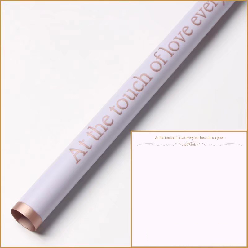 Carta da regalo con fiori opachi con bordo oro a 9 colori