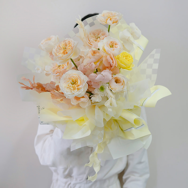 Carta da regalo per bouquet scozzese multicolore