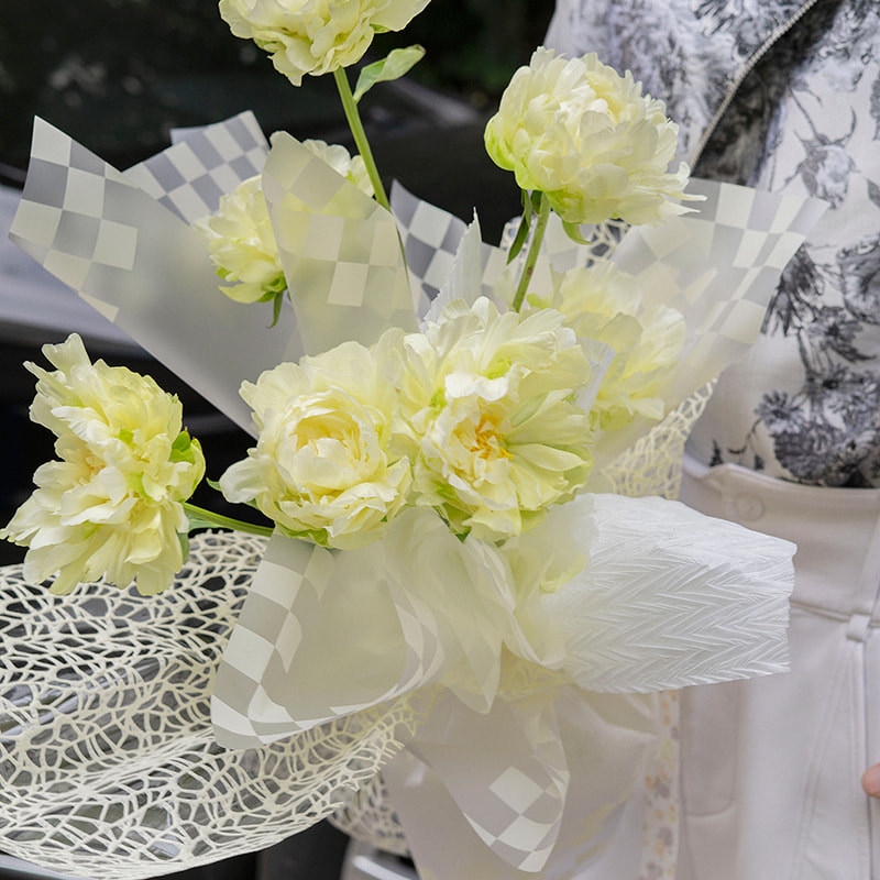 Carta da regalo per bouquet scozzese multicolore