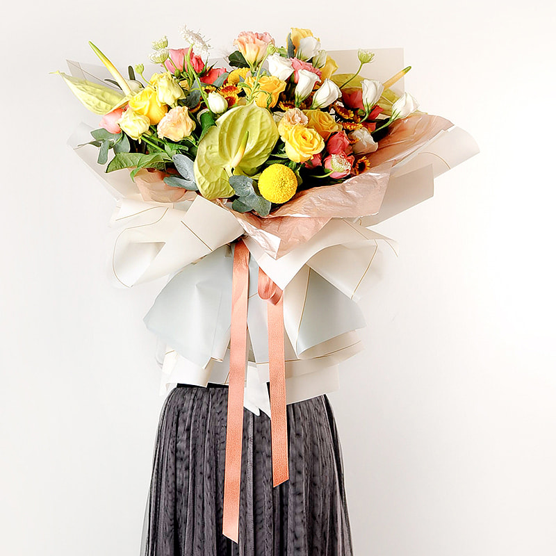 Carta Nossa per bouquet di fiori impermeabile con linea magnetica