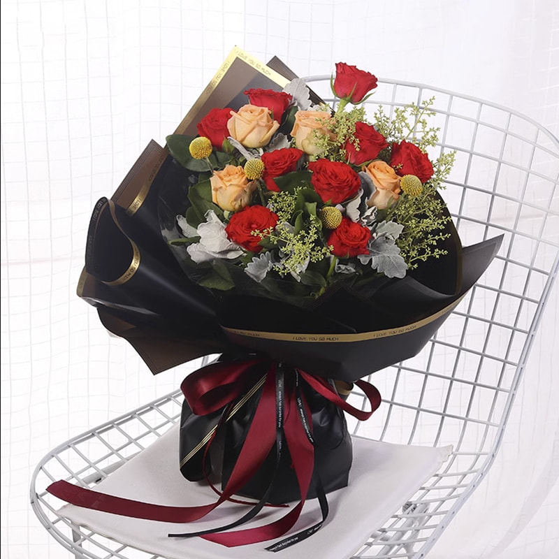 Carta da regalo per fiori laminata opaca in rilievo impermeabile in plastica