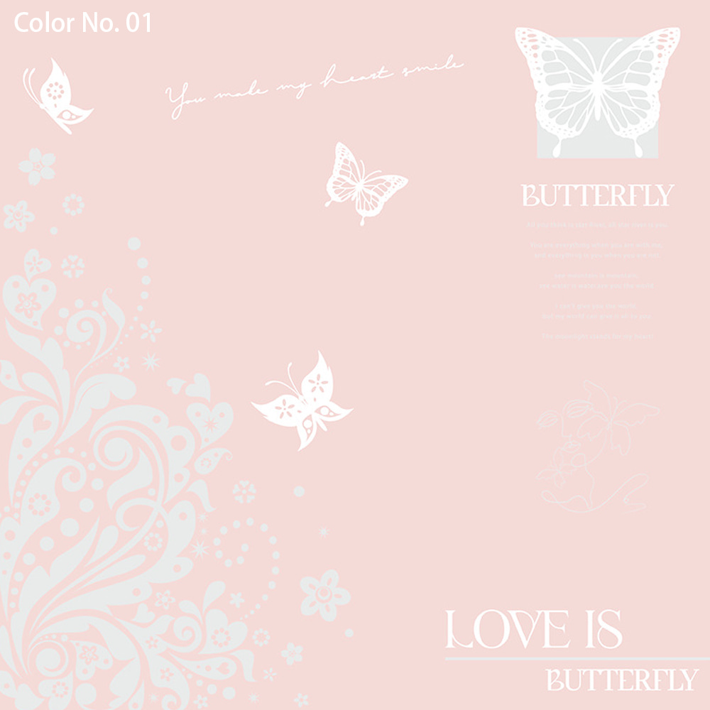 Carta Nossa per confezione di bouquet impermeabile con rivestimento su un lato e design con stampa a farfalla scavata