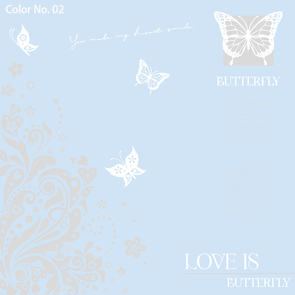 Carta Nossa per confezione di bouquet impermeabile con rivestimento su un lato e design con stampa a farfalla scavata